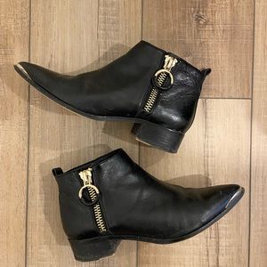 Beautiful western black ankle booties, size 8